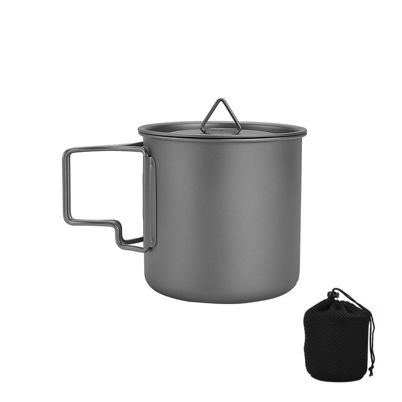 Camping Cooking Handle - Titanium Camping Mug with Folding Handle