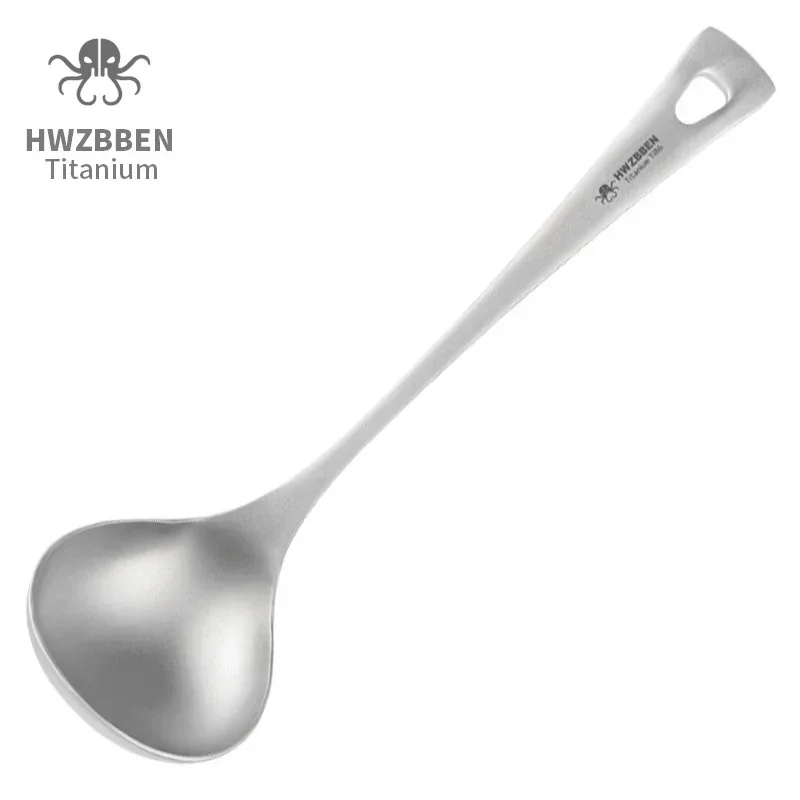 Camping Cooking Handle - HWZBBEN Outdoor Titanium Soup Spoons with