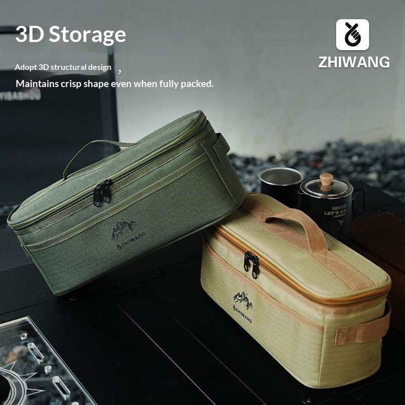 Camping Outdoor Cooking Table - Portable Multifunctional Camping Tableware Storage Bag,
