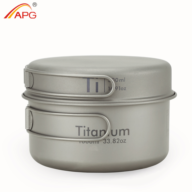Mess Kit Titanium - APG Ultralight Titanium Pan Outdoor Camping