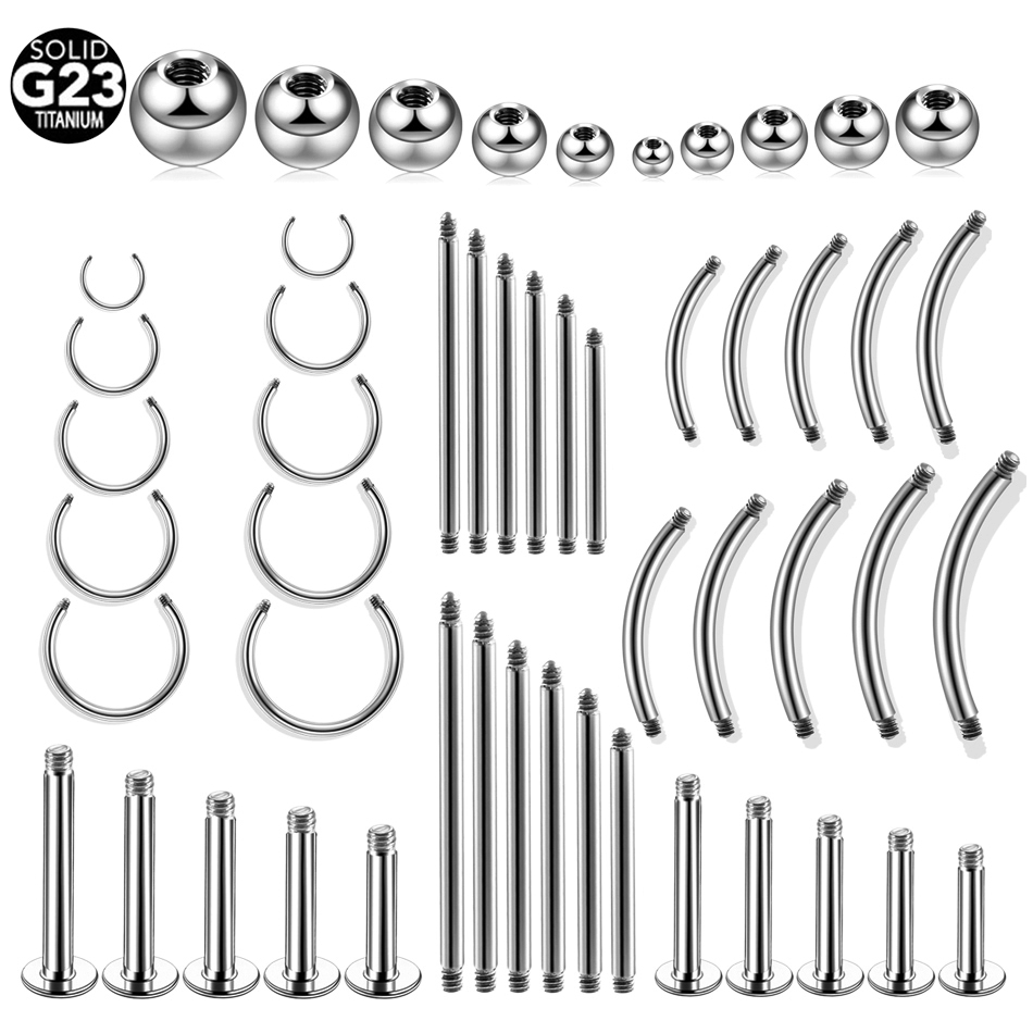 Mess Kit Titanium - 10Pcs/set G23 Titanium Screw Barbell Replacement