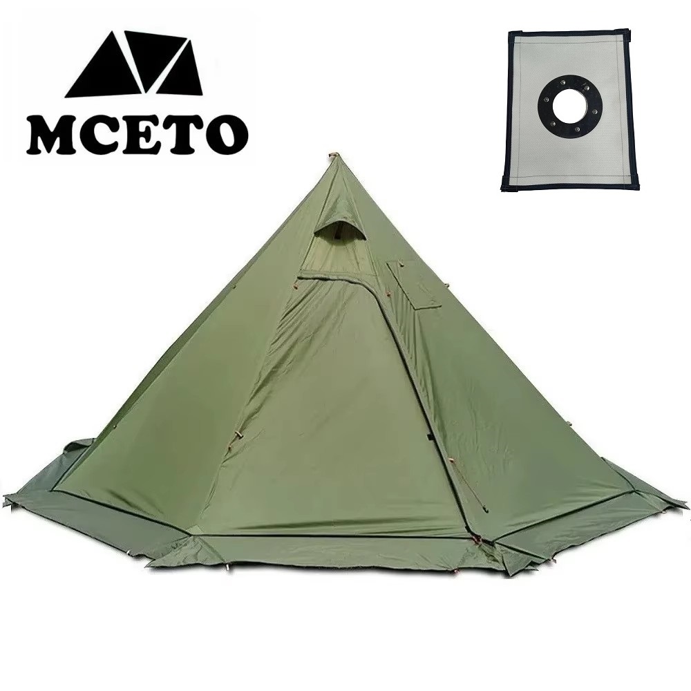 Camping Cooking Tent - New Pyramid Tent With Snow Skirt
