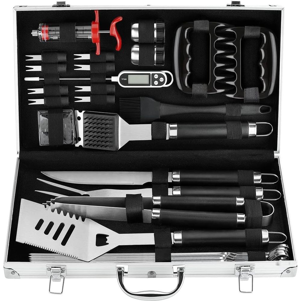 26Pcs BBQ Grill Accessories in - Meat Thermometer Camp review and price