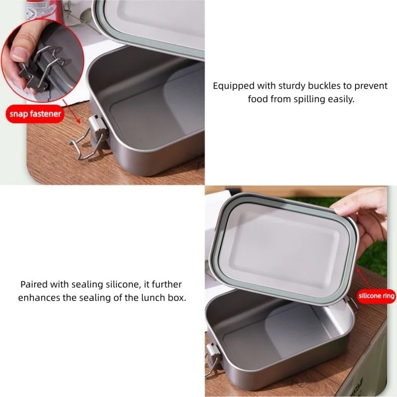 Stainless Steel Lunch Box With - Mess Kit Titanium review and price