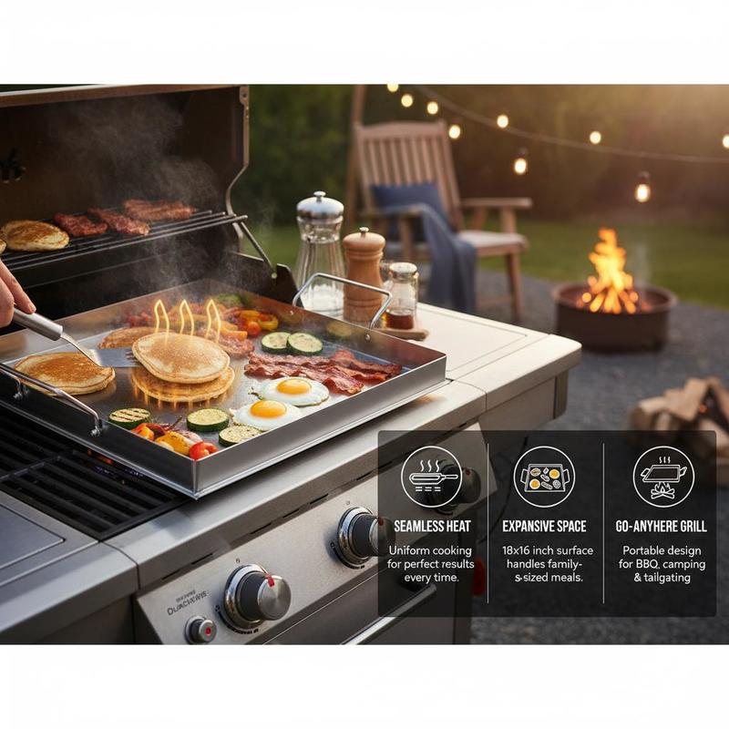 Universal Flat Top Griddle 18x - Camping Cooking Hot Plate review and price