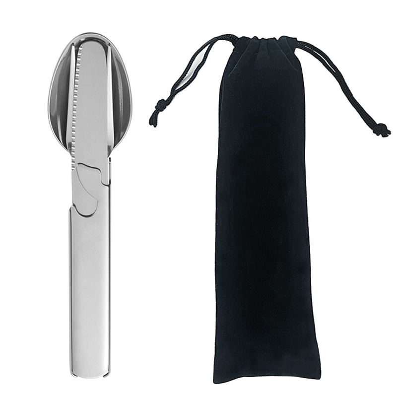 4Pcs/Set Portable Stainless St - Camping Cooking And Eating Set review and price