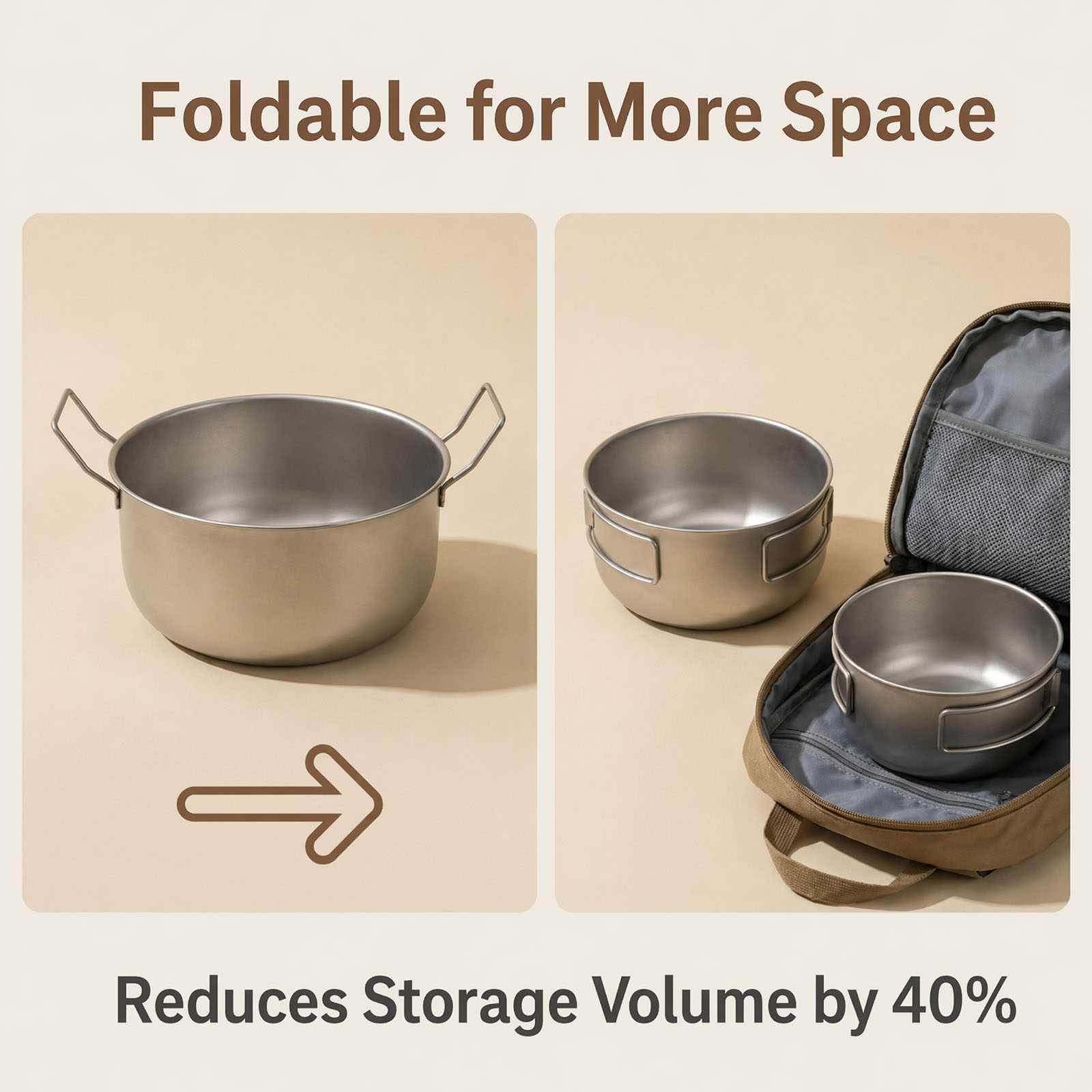 Hiking Cooking Pot 304 Stainle - Camping Cooking Handle review and price