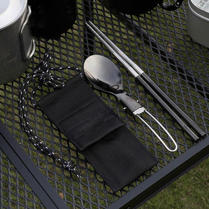 Foldable Spoon Chopsticks Trav - Camping Cooking And Eating Set review and price