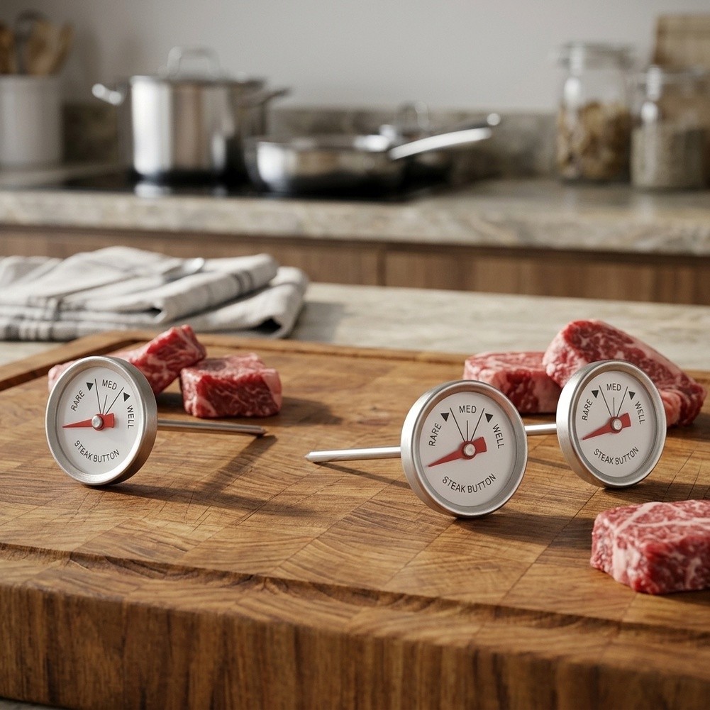 4 Pack Stainless Steel Meat Th - Meat Thermometer Camp review and price