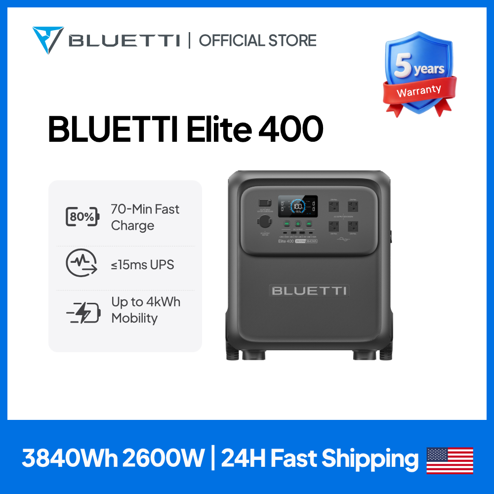 BLUETTI Elite 400 2600W 3840Wh - Camping Cooking Pot Large review and price