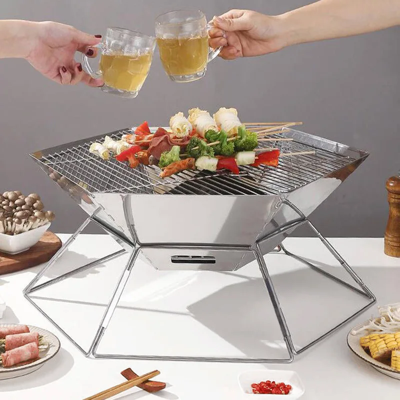 Portable Folding Carbon BBQ Gr - Camping Cooking Must Haves review and price