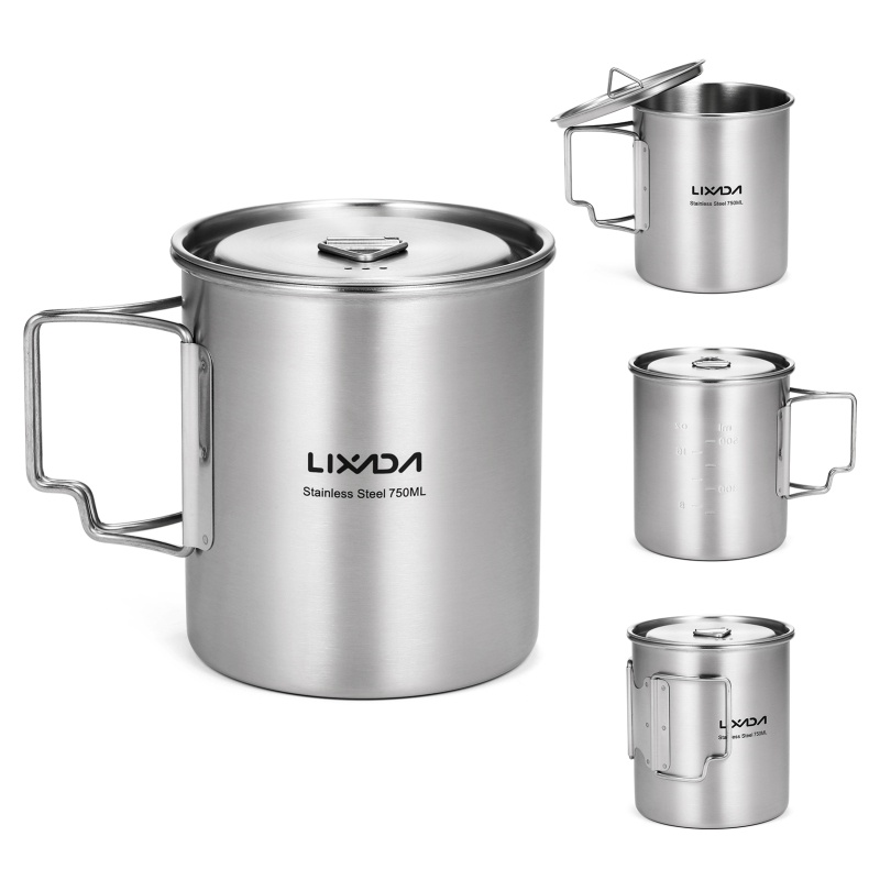 Lixada 750ml Cup Outdoor Stain - Camping Cooking Handle review and price
