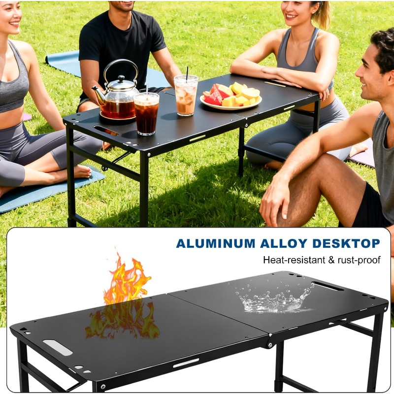 Camping Table Adjustable Foldi - Camping Outdoor Cooking Table review and price
