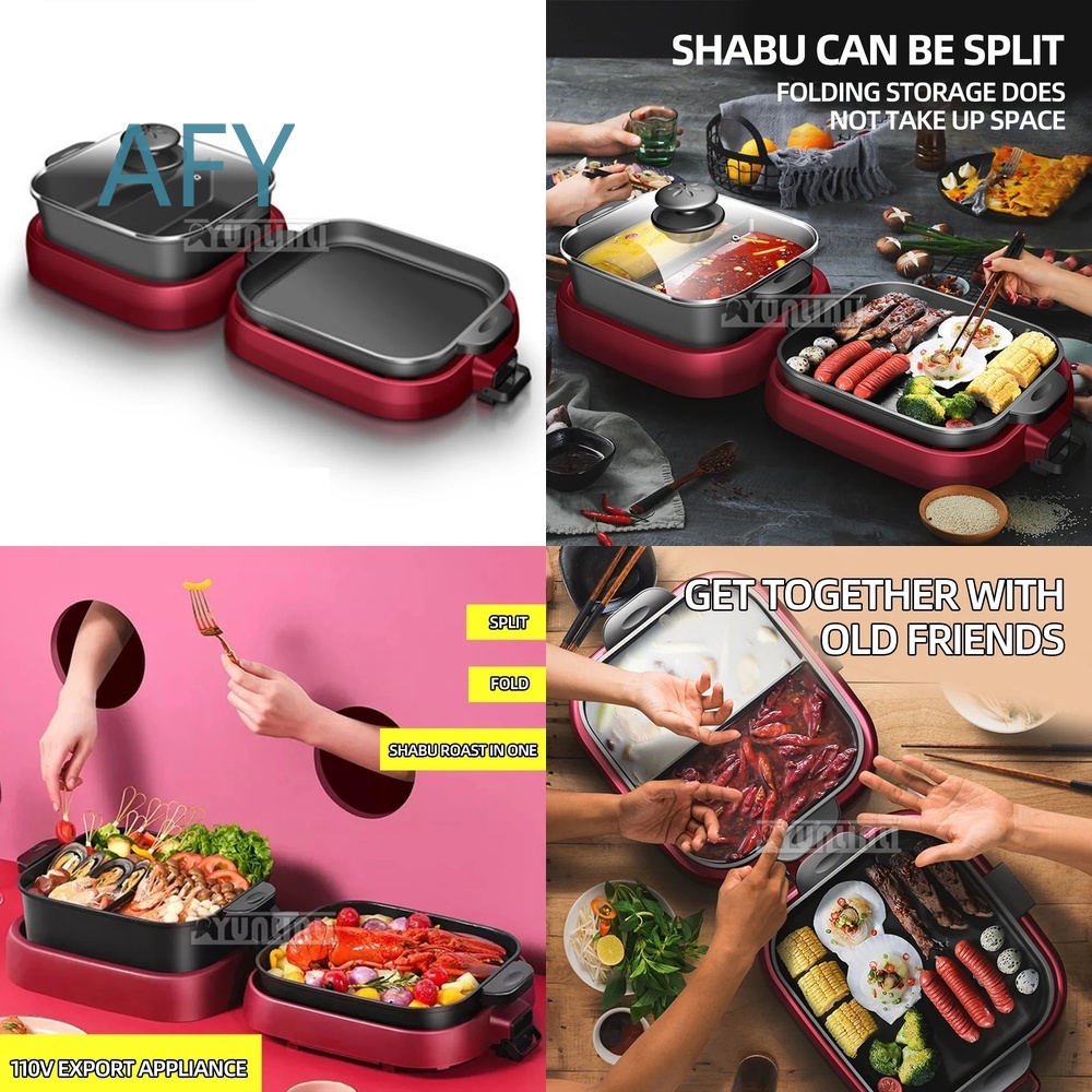 Portable Electric Hot Pot Gril - Camping Cooking Hot Plate review and price